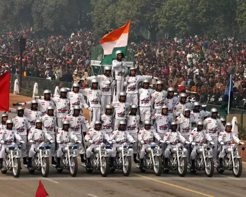 印度阅兵为什么这么奇葩（印度阅兵摩托车）