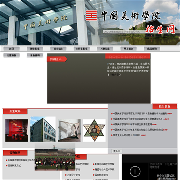 中国美术学院招生网网站图片展示