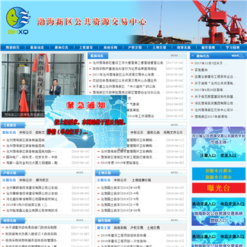 渤海新区公共资源交易中心网站图片展示