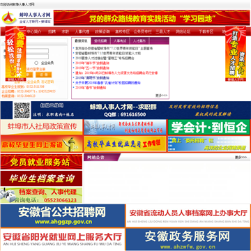 蚌埠人事人才网站网站图片展示